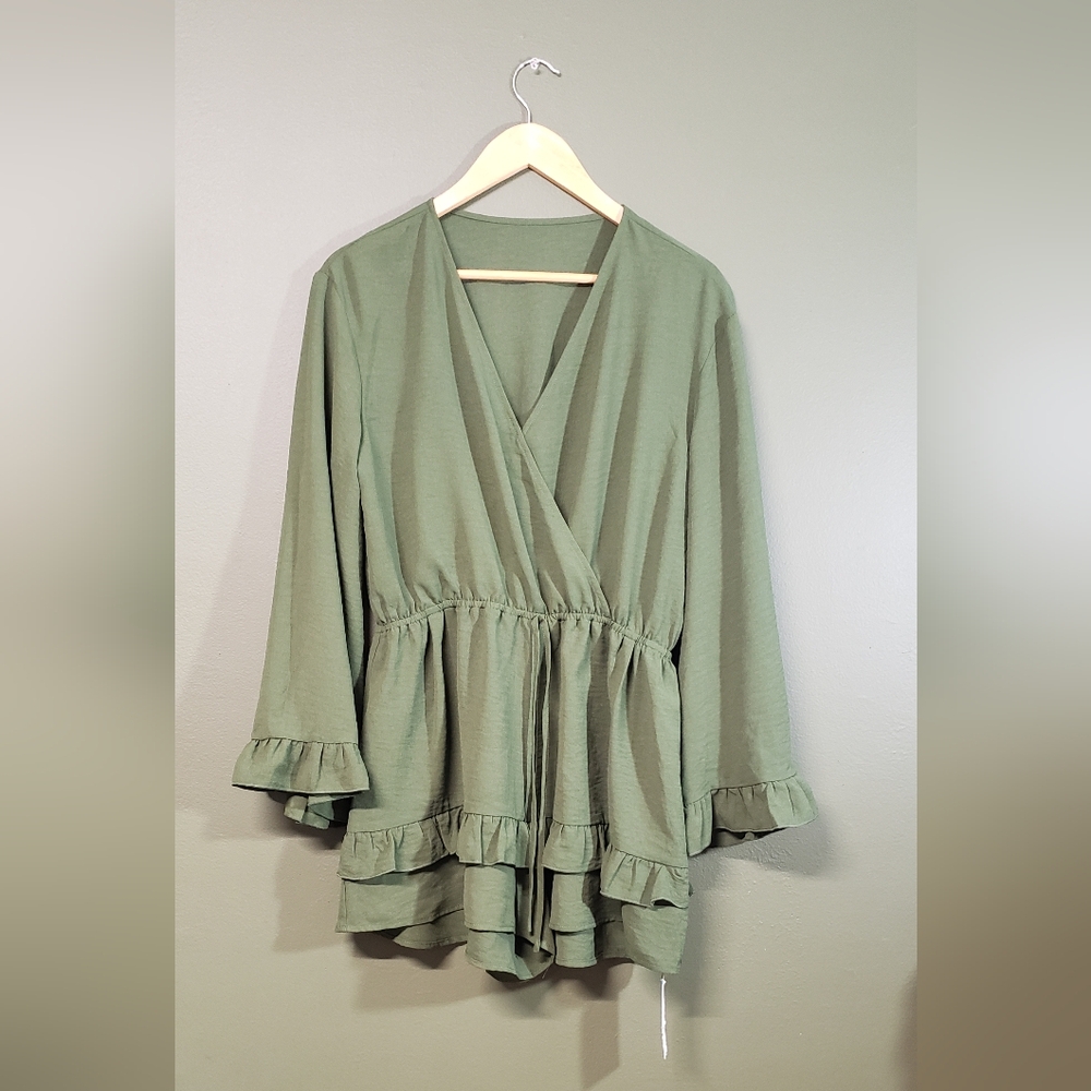 Cupshe Women's Ruffle Wrap Top – Boho Chic & Flowy